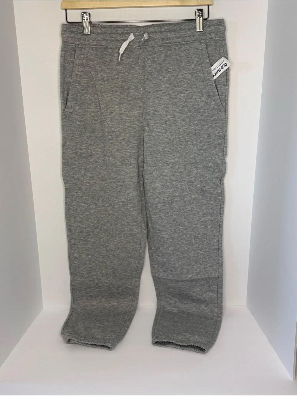 Old Navy Heather Gray Kids XL Husky Sweat Joggers Cinched with Drawstring. NWT